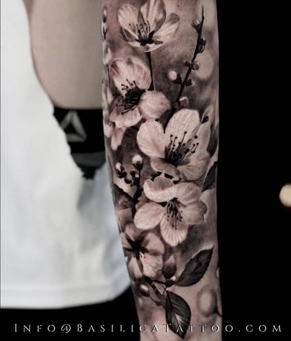 100 Cherry Blossom Tattoo Designs with Meaning