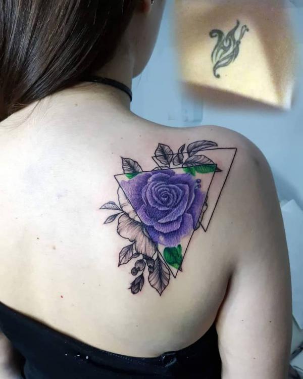 50 Purple Rose Tattoo Designs with Meanings