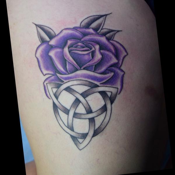 50 Purple Rose Tattoo Designs with Meanings