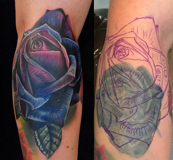 50 Purple Rose Tattoo Designs with Meanings