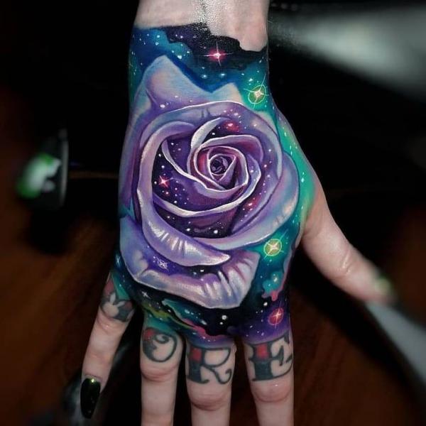 50 Purple Rose Tattoo Designs with Meanings