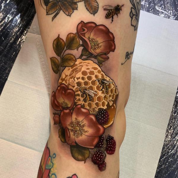 50 Honeycomb tattoo Designs with Meaning
