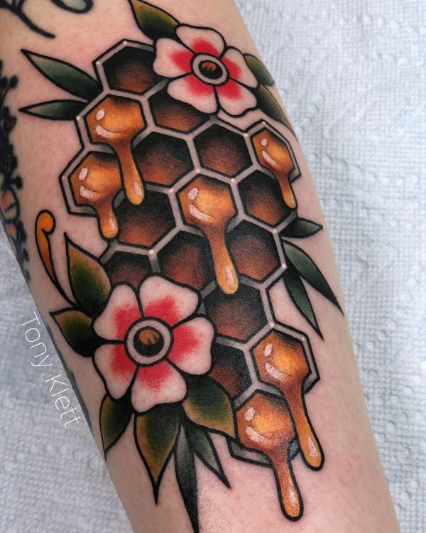 50 Honeycomb tattoo Designs with Meaning