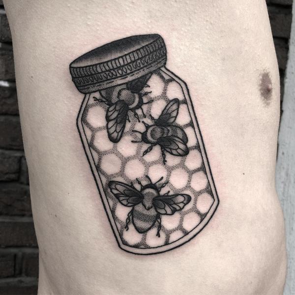 50 Honeycomb tattoo Designs with Meaning