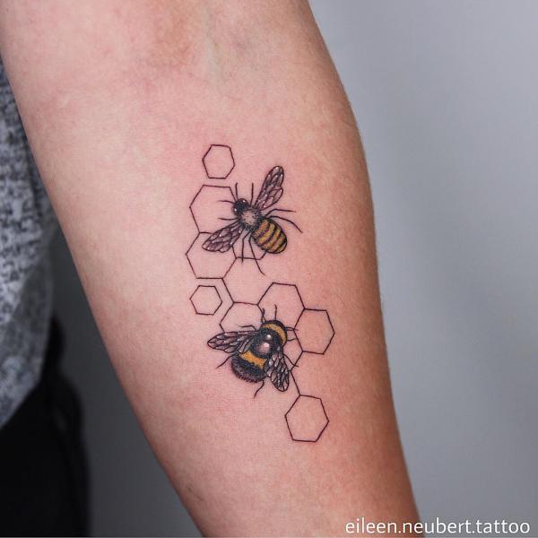 50 Honeycomb tattoo Designs with Meaning