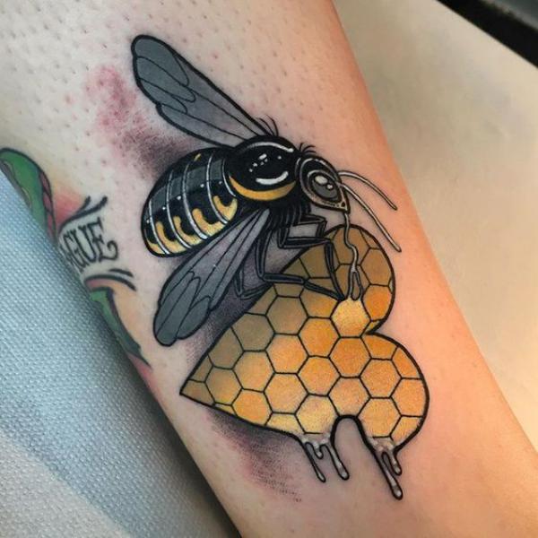 50 Honeycomb tattoo Designs with Meaning