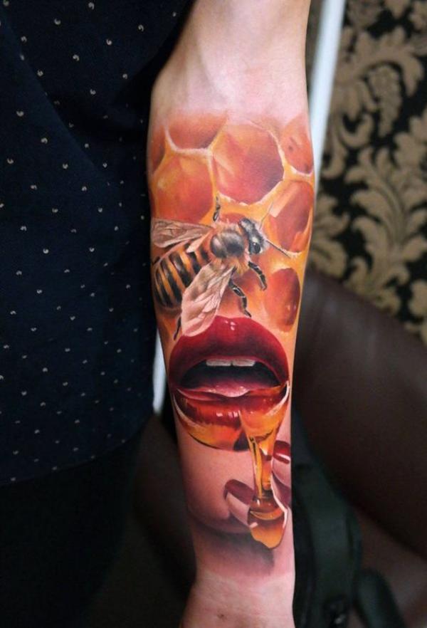 50 Honeycomb tattoo Designs with Meaning