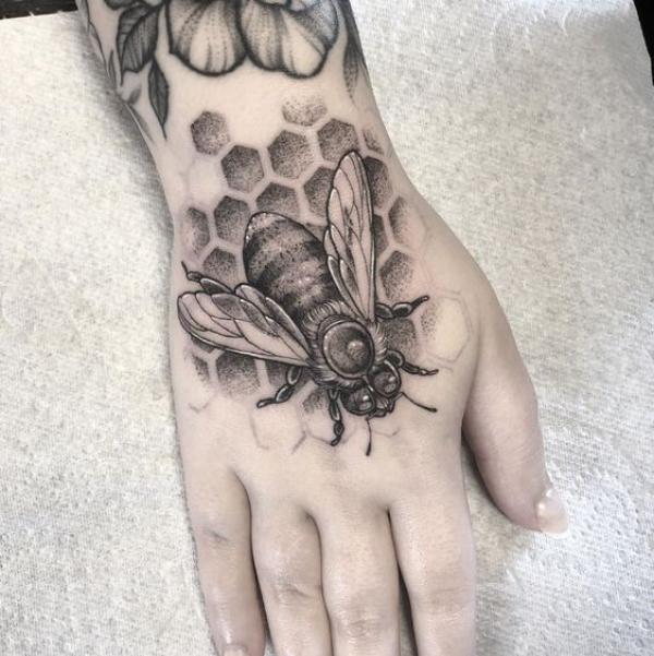 50 Honeycomb tattoo Designs with Meaning