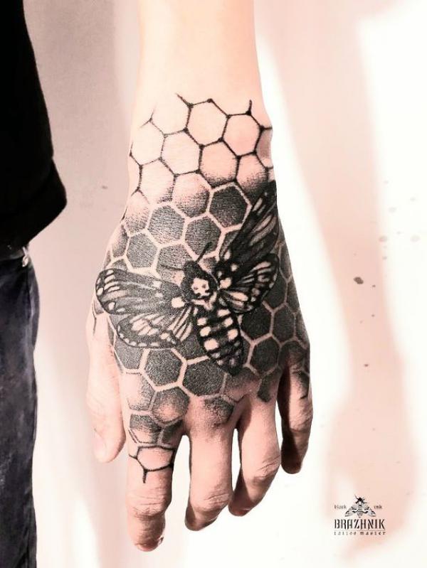 50 Honeycomb tattoo Designs with Meaning