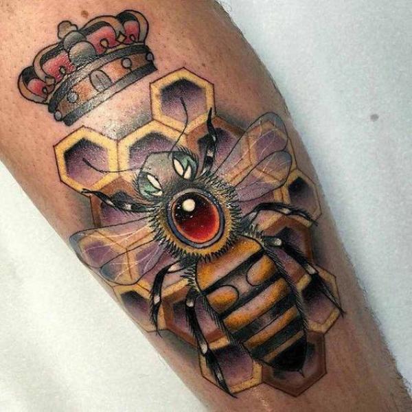 50 Honeycomb tattoo Designs with Meaning
