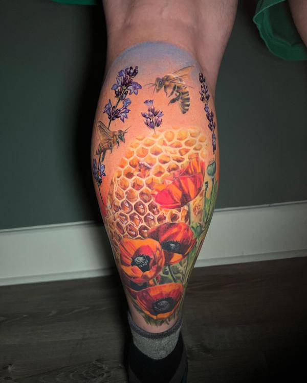 50 Honeycomb tattoo Designs with Meaning