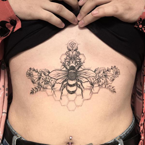 50 Honeycomb tattoo Designs with Meaning
