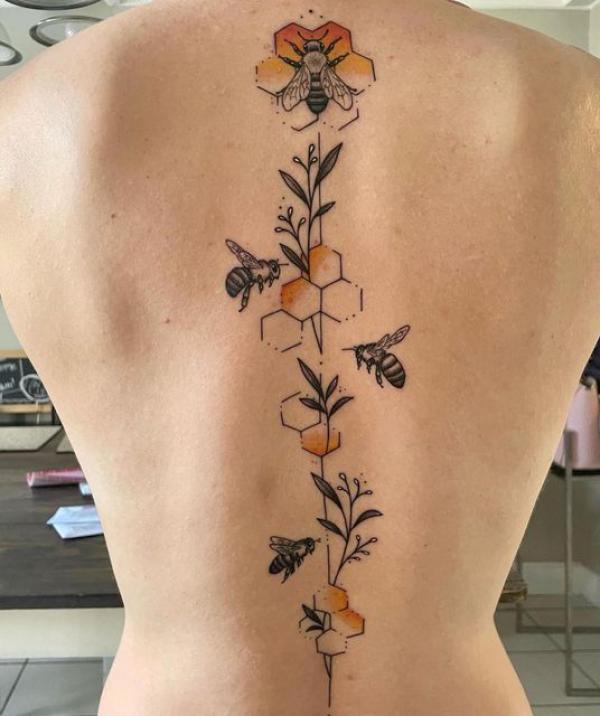 50 Honeycomb tattoo Designs with Meaning