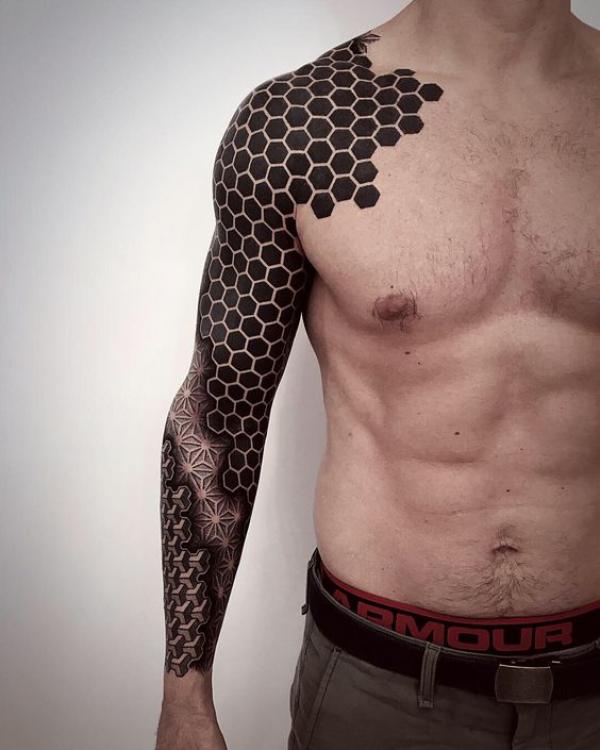 50 Honeycomb tattoo Designs with Meaning