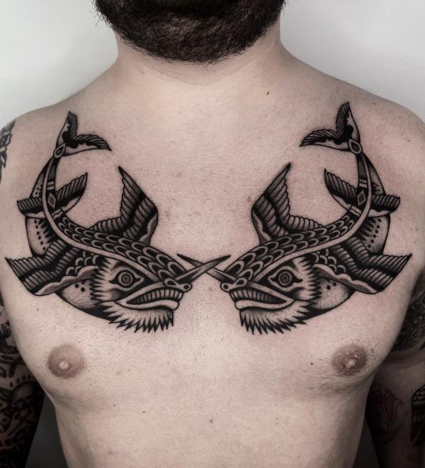 50 Black and White American Traditional Tattoo Designs