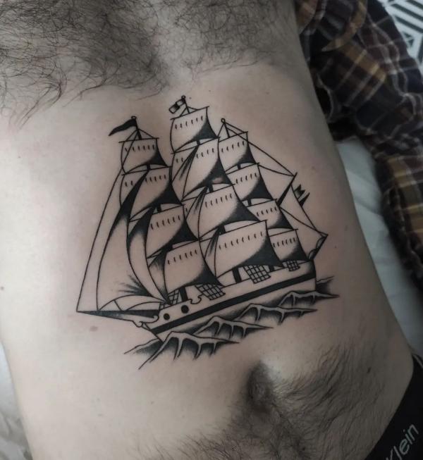 50 Black and White American Traditional Tattoo Designs