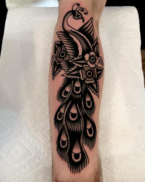 50 Black and White American Traditional Tattoo Designs