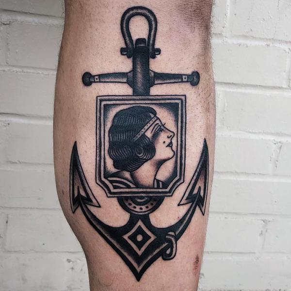 50 Black and White American Traditional Tattoo Designs