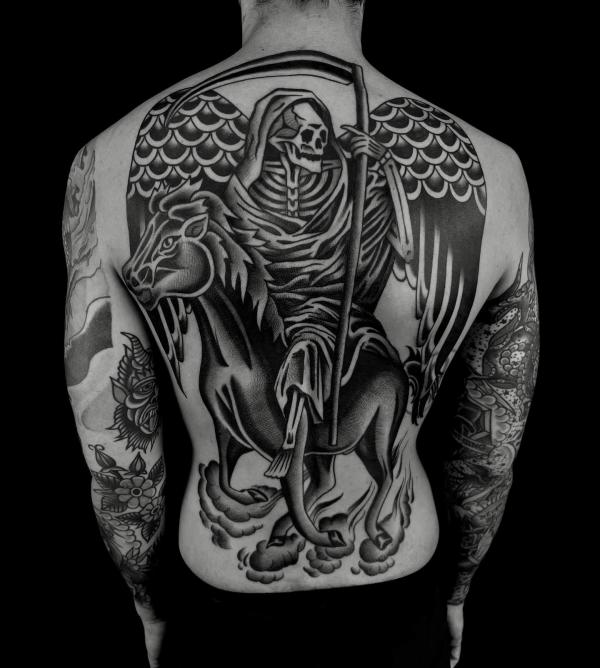 50 Black and White American Traditional Tattoo Designs