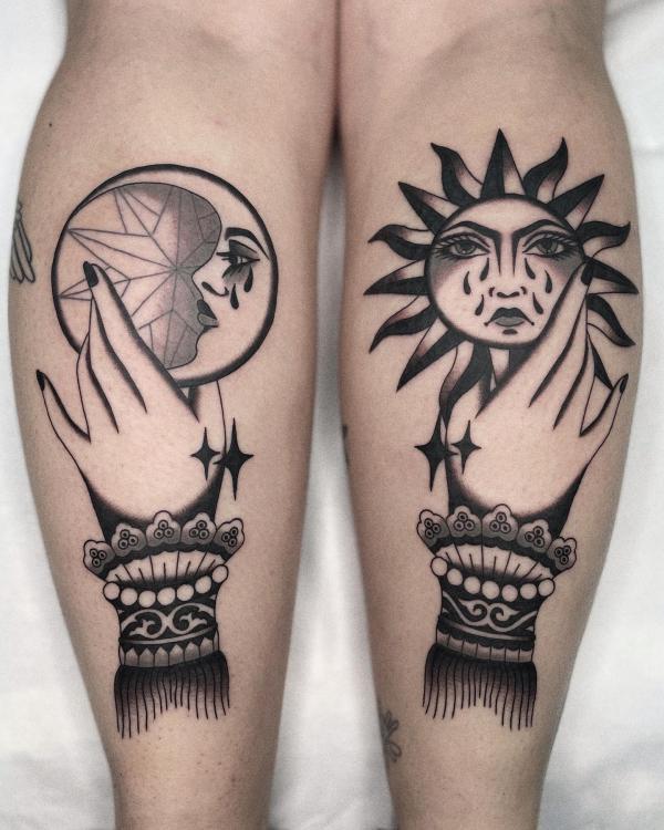 50 Black and White American Traditional Tattoo Designs