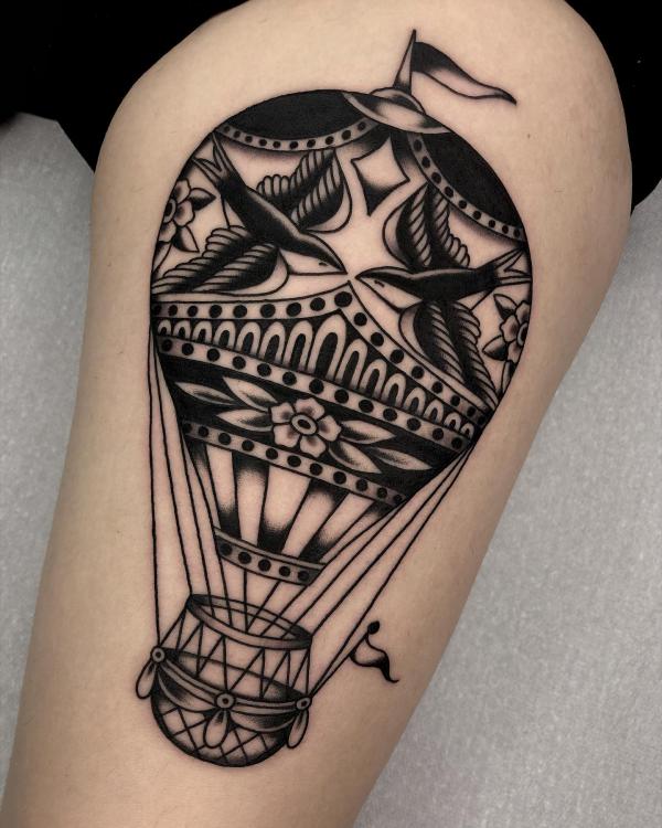 50 Black and White American Traditional Tattoo Designs