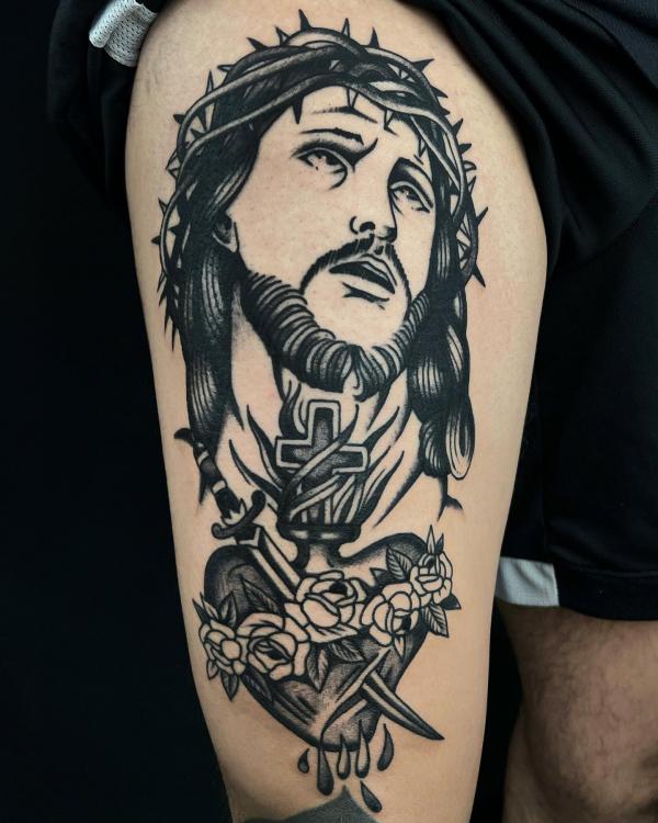 50 Black and White American Traditional Tattoo Designs