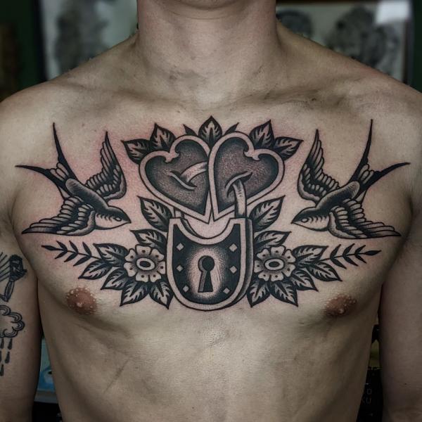 50 Black and White American Traditional Tattoo Designs
