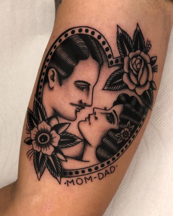 50 Black and White American Traditional Tattoo Designs