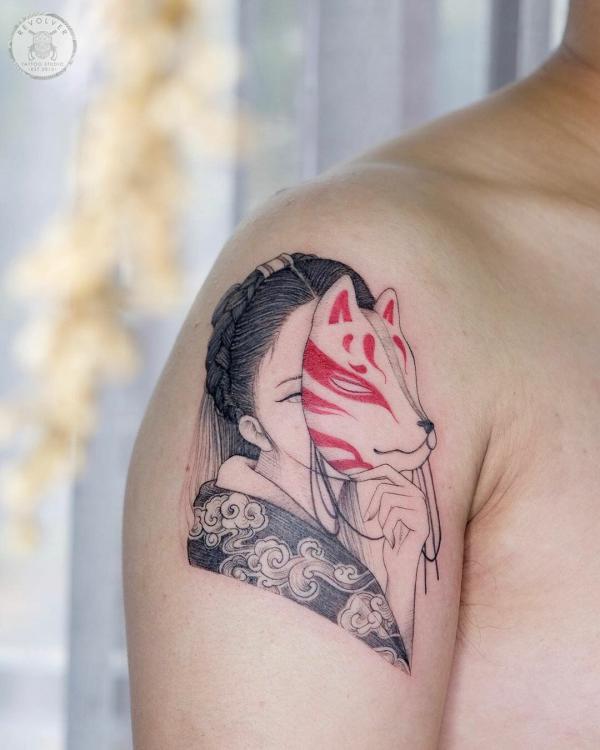 20 Kitsune Tattoo Designs with Meaning