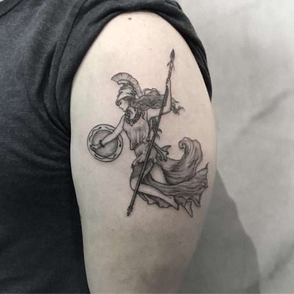 30 Athena Tattoo Designs and Their Meanings