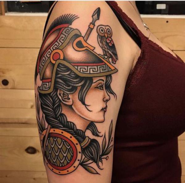 30 Athena Tattoo Designs and Their Meanings