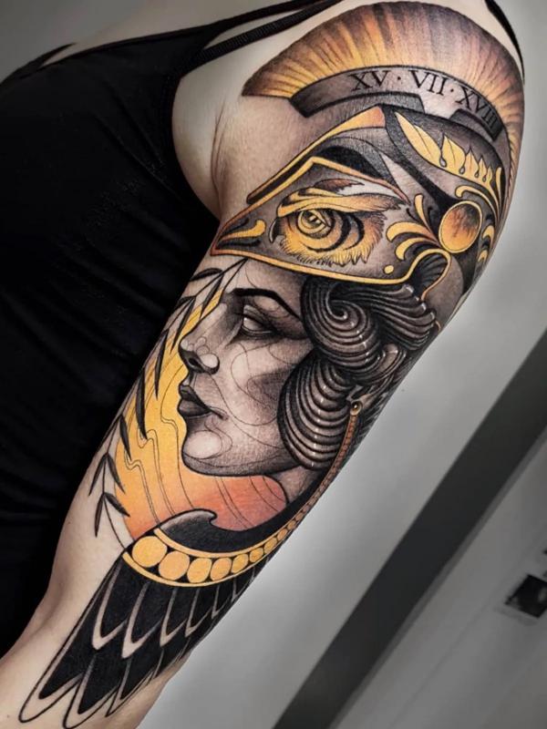 30 Athena Tattoo Designs and Their Meanings