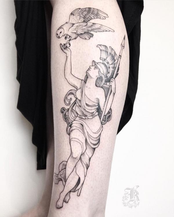 30 Athena Tattoo Designs and Their Meanings