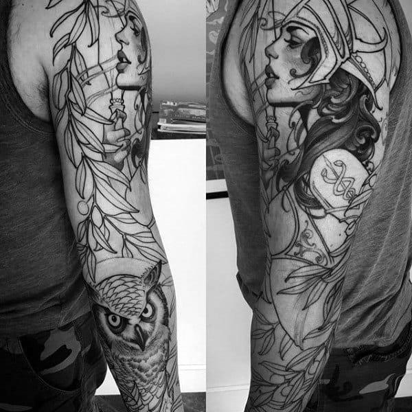 30 Athena Tattoo Designs and Their Meanings
