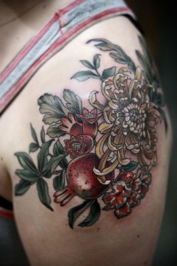 Pomegranate Tattoo: Exploring Its Symbolism and Designs