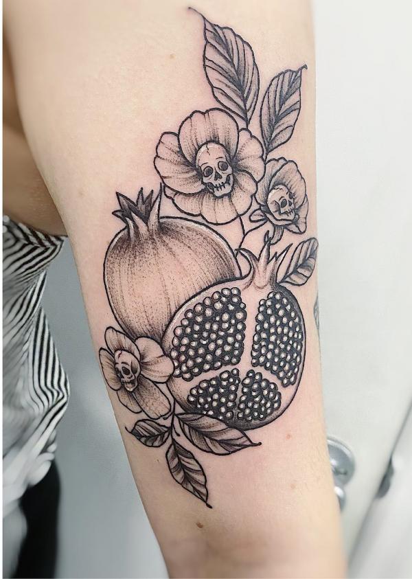 Pomegranate Tattoo: Exploring Its Symbolism and Designs