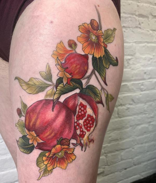 Pomegranate Tattoo: Exploring Its Symbolism and Designs