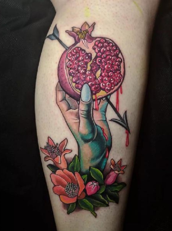 Pomegranate Tattoo: Exploring Its Symbolism and Designs