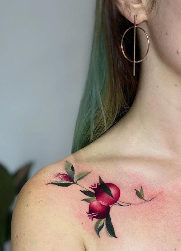 Pomegranate Tattoo: Exploring Its Symbolism and Designs