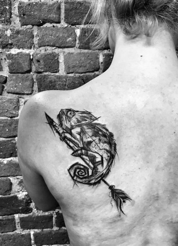 40 Chameleon Tattoo Designs with Meaning