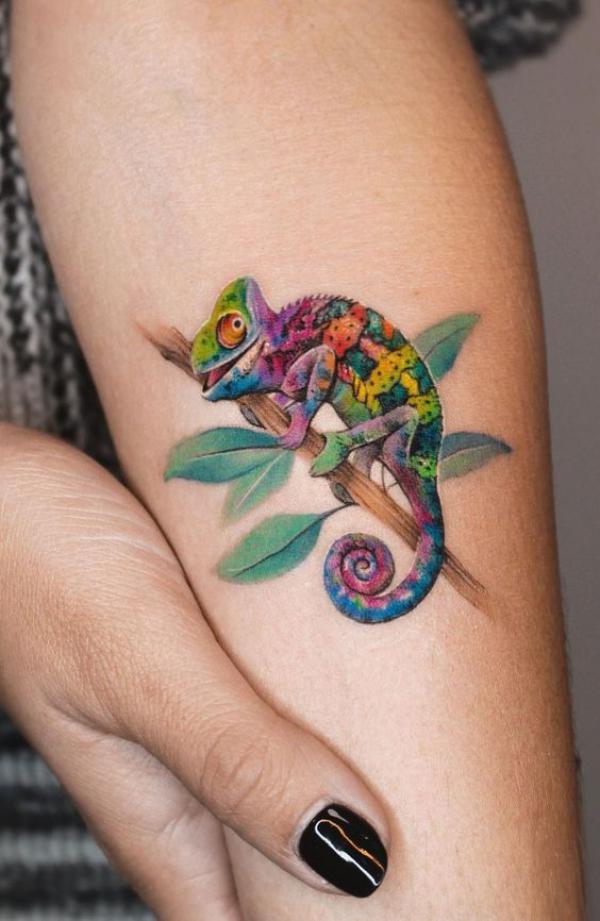 40 Chameleon Tattoo Designs with Meaning