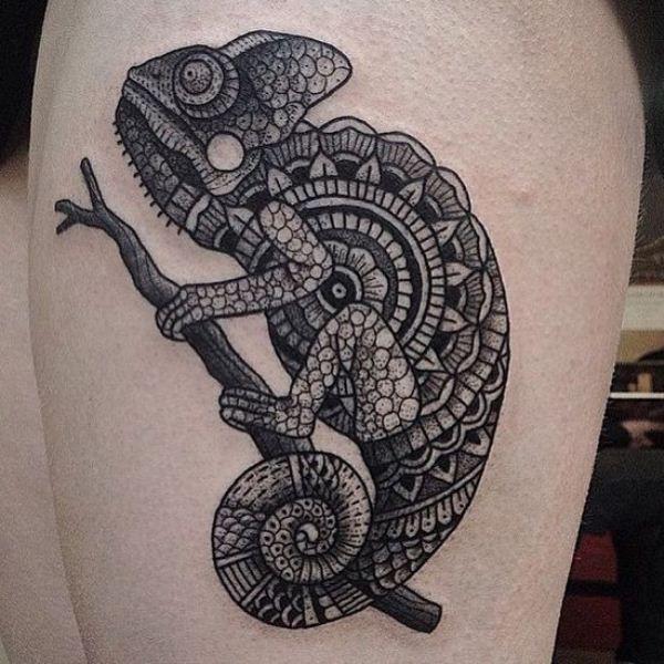 40 Chameleon Tattoo Designs with Meaning
