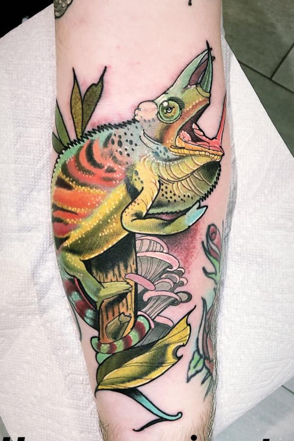 40 Chameleon Tattoo Designs with Meaning