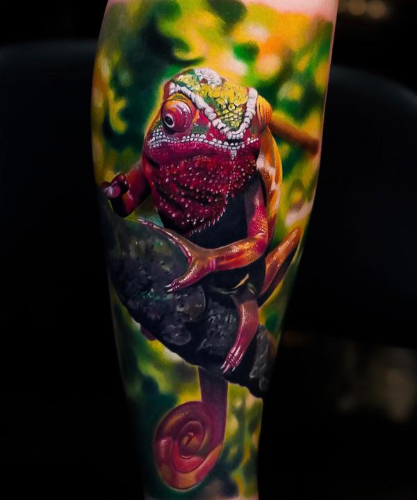 40 Chameleon Tattoo Designs with Meaning