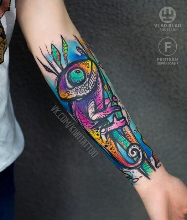40 Chameleon Tattoo Designs with Meaning