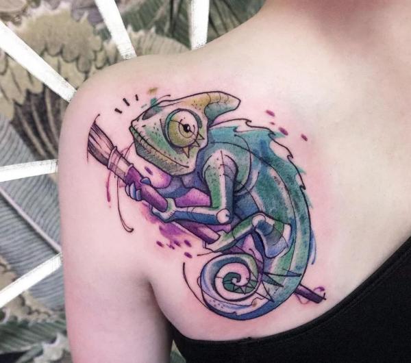 40 Chameleon Tattoo Designs with Meaning