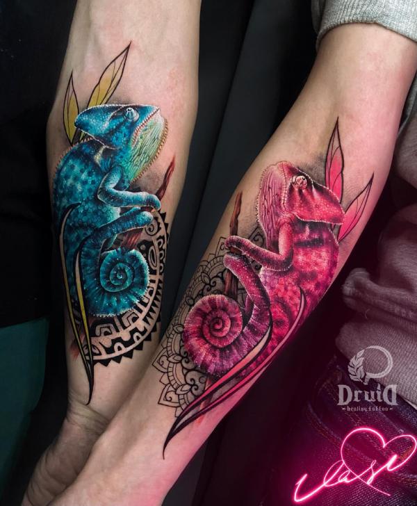 40 Chameleon Tattoo Designs with Meaning