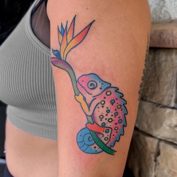 40 Chameleon Tattoo Designs with Meaning