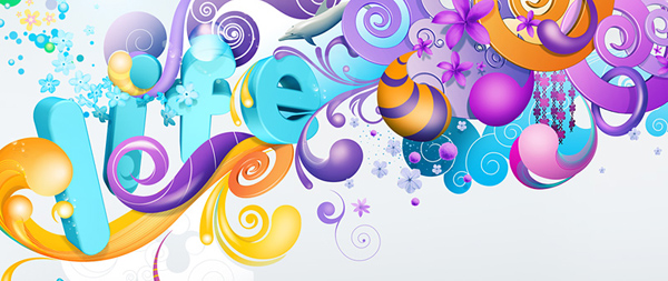 Colorful Typography by Adhemas Batista