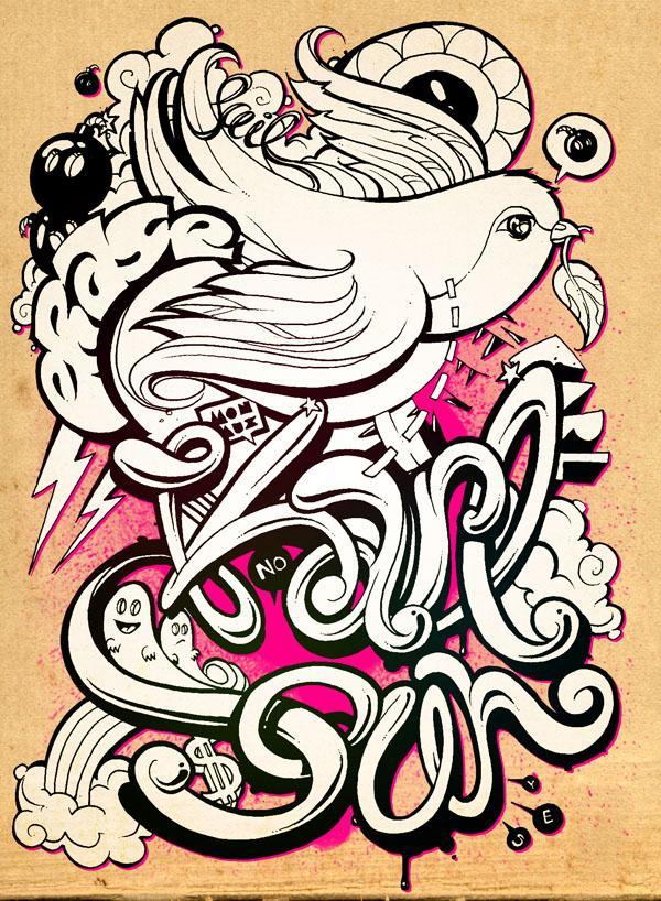 Illustration Typography by Karl Kwasny